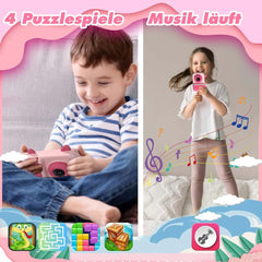 Kids Instant Camera – 1080P Digital Camera with Instant Print Function & Printing Paper, Safe & Easy Photography for Ages 3-12, Fun Gift for Girls (Pink)