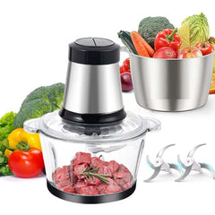 Stainless Steel Electric Blender & Meat Grinder – Portable Multifunction Food Processor for Kitchen – Powerful, Low-Noise, Safe Design for Smoothies, Sauces & Minced Meat