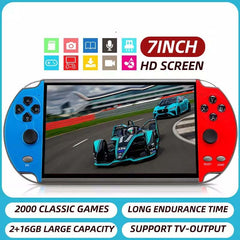 Retro Handheld Game Console, 7-Inch MP5 Video Game Player | Supports 12 Classic Emulators & 10,000 Games, Built-in e-Book, MP3 & MP4 Player for Kids and Adults