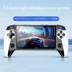 X9 HD Handheld Game Console – 5.5" IPS Display, P1 HD Output, Dual Joystick, Portable Retro Gaming Device for GB/GBA/GBC Games & Classic Arcade Fun