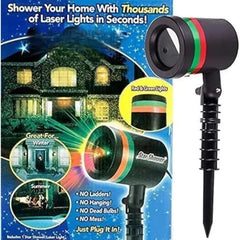 Indoor & Outdoor Laser Light Projector – Starry Landscape Spotlight with Thousands of Dazzling Patterns, Weatherproof Design for Parties, Holidays, Christmas & Year-Round Décor