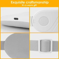 Electric Heating Pad for Cramps | Upgraded Portable Cordless Heating Pad with Adjustable Heat Settings & Soft White Design for Menstrual Relief, Back Pain & Muscle Comfort