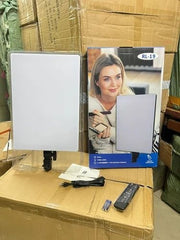 RL-19 100W LED Panel Soft Light – Adjustable Brightness & Color Temperature, Professional Studio Lighting with Stand for Photography, Video, and Tripod Setup