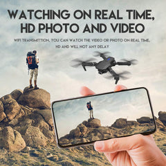 8K Foldable Mini Drone – Dual Camera RC Quadcopter with WiFi FPV, Gesture Control, Long Flight Time, Carry Case, Android/iOS Compatible (Black)