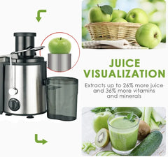 Multifunctional 800W Centrifugal Juicer Machine - 2-Speed Juice Extractor for Fruits & Vegetables with Anti-Drip Spout, Anti-Slip Base & Fast Juice Extraction