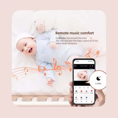 Smart WiFi Baby Monitor – 360° Pan/Tilt Security Camera with No-Glow Night Vision, Bluetooth Remote & Two-Way Audio for Infant Safety, Home & Nursery Monitoring