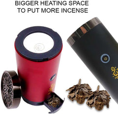Portable Electric Incense Burner | USB Rechargeable Oud Mubkhara | Quick-Heating Arabic Bakhoor Burner for Home, Office, and Car Aromatherapy