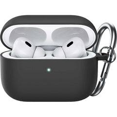 Silicone Case for AirPods Pro 2nd/1st Gen | Shockproof Cover with Keychain, Hard PC Interior & Visible LED for 2023-2019 Models