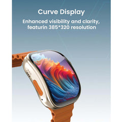 TC41 Curve Smartwatch – 2.01" AMOLED Display, GPT AI Assistant, Bluetooth Calling, Wireless Charging, IP68 Waterproof Fitness & Health Tracker for Men & Women (Orange)