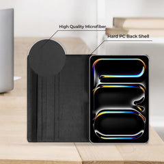 iPad Pro 11" (2024 M4) Case – 360° Rotating Smart Folio PU Leather Cover with Auto Sleep/Wake, Shockproof Protection & Multi-Angle Stand (Multi Colour)