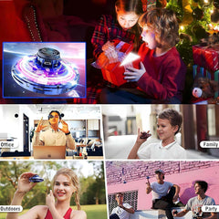 UFO Hand Controlled Mini Drone with LED Lights & 360° Rotation | USB Rechargeable Flying Fidget Spinner Toy for Boys, Girls, Indoor & Outdoor Fun