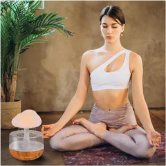 Rain Cloud Night Light Aromatherapy Humidifier | 380ML 7-Color Night Light with 3 Power Levels, Water Drop Sound, Cold Fog for Sleep, Relaxation, Yoga, Bedroom, Home, Office