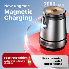 Q05 Smart Magnetic Charging Gimbal | 360° Rotation Smartphone Stabilizer with AI Face Tracking, Magnetic Mount & Wireless Charging for Smooth Video & Vlogging