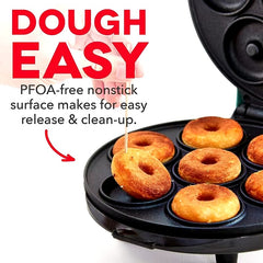 Household Electric Donut Maker | Double-Sided Heating for Donuts, Cakes & Mini Bread, Non-Stick Baking Pan, Compact & Fast Heating for Breakfast and Snacks
