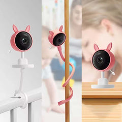 Smart WiFi Baby Monitor – 360° Pan/Tilt Security Camera with No-Glow Night Vision, Bluetooth Remote & Two-Way Audio for Infant Safety, Home & Nursery Monitoring