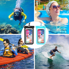 Waterproof Phone Pouch, IPX8 Waterproof Cell Phone Case for All Mobile Phones | Essential Dry Bag with Touchscreen-Friendly Design for Beach, Cruise, Swimming, and Outdoor Activities