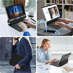 Keyboard Case for Samsung Galaxy Tab with Multi-Touch Trackpad, Backlit Keys, Smart Arabic-English Layout, and Integrated S-Pen Slot