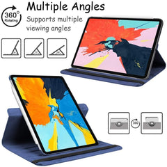 iPad Pro 12.9" Case (2015–2017) – 360° Rotating PU Leather Wallet Folio with Auto Sleep/Wake, Shockproof Protection & Multi-Angle Stand Cover (Multi-Colour)