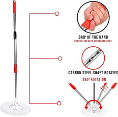 Easy Spin Mop & Bucket Set | 360° Rotating Mop with Stainless Steel Handle
