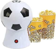 Football Popcorn Maker, 1200W Hot Air Popcorn Machine | Healthy Oil-Free Snack Maker with Overheat Protection & Temperature Control | Soccer Ball Serving Bowl