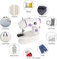 Beginner-Friendly Mini Electric Sewing Machine | Portable Dual-Speed Crafting & Mending