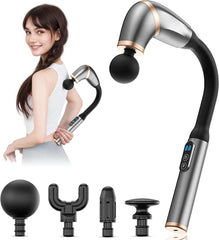 Extended Handle Massage Gun – Long Handheld Deep Tissue Massager for Full-Body Muscle Relief and Recovery
