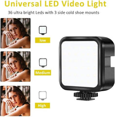 Live Set Fill Light Selfie Stick Tripod – Foldable, with Microphone & Adjustable Lighting