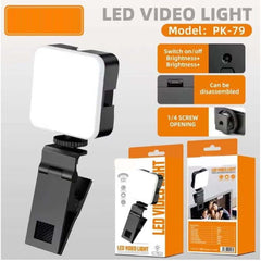 Mini LED Video Light – 6000K Adjustable Brightness 5.5W Fill Lamp with Universal Cold Shoe & Mount for DSLR Cameras, Smartphones, Laptops & Video Conferencing