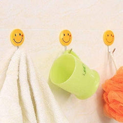 Wall Hanging Hook Set | 9-Piece Emoji Face Hooks with Strong Poster Adhesive | Damage-Free Decorative Hooks for Room, Kitchen, and Office