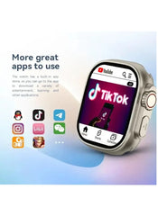 Oteeto TU94 Pro Smart Watch – 2.02" Display, Pop-Up Camera, SIM Slot | Independent Calling Smartwatch with Bluetooth & WiFi Connectivity