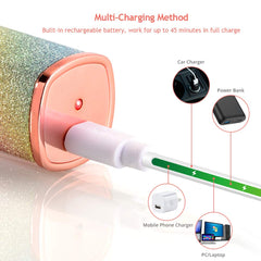 2-in-1 Eyebrow & Facial Hair Remover – USB Rechargeable Precision Trimmer with Cleaning Brush, Multi-Color Design, Portable & Gentle Hair Removal for Women’s Face, Brows & Upper Lip