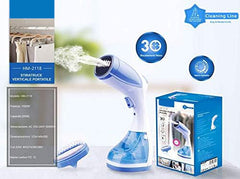 Portable Vertical Steam Iron – 1100W Handheld Garment Steamer with 200ml Tank, Continuous 28g/min Steam, and Double Brush Head for Home & Travel