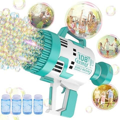 108 Holes Bubble Machine Gun | High-Output Bubble Maker for Ultimate Summer Fun