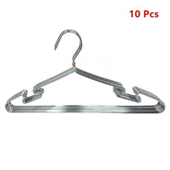 Stainless Steel Flexible Sturdy Clothes Hangers Set – Rust-Resistant, Slim Space-Saving Design, Set of 10 for Heavy Garments and Daily Use