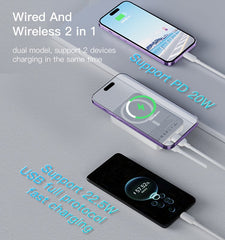 YP45 10000mAh MagSafe Wireless Fast Charging Power Bank – Magnetic Portable Charger