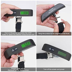 Travel Digital Luggage Scale with Temperature Display | Portable 110LB/50KG Capacity Suitcase Weighing Scale