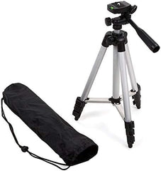 ETH-337: Black and Silver 50-Inch Camera Tripod Stand for Canon EOS Series (1100D, 500D, 550D, 600D)