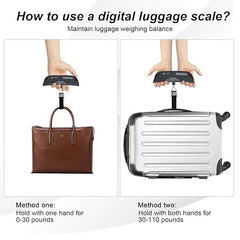 Travel Digital Luggage Scale with Temperature Display | Portable 110LB/50KG Capacity Suitcase Weighing Scale