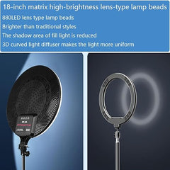 PF-45 Photography Light – 18" 60W High-Brightness Circular Fill Light for Pro Streaming & Beauty