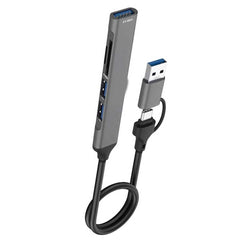 Type-C USB-A 5-in-2 Hub – USB 3.0 and USB 2.0 Connectivity for Efficient Device Management
