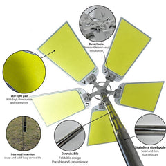 360° LED Camping Light | Adjustable RF-Controlled Fishing Rod Lamp | 12V Multifunction Outdoor Light