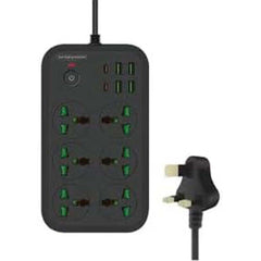 Protector Power Strip – 3000W with 6 Outlets, 4 USB PD Ports, Surge Protection, and Extension Cord for Home and Office Devices