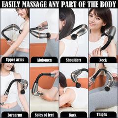 Extended Handle Massage Gun – Long Handheld Deep Tissue Massager for Full-Body Muscle Relief and Recovery