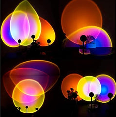 180° Rotatable USB Rechargeable Sunset Light Projector | Relaxing LED Night Light for Kids & Adults