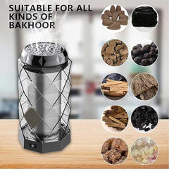 Elegant USB Rechargeable Incense Burner – Portable Oud & Bakhoor Fragrance Diffuser (Orange)