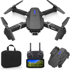 8K Foldable Mini Drone – Dual Camera RC Quadcopter with WiFi FPV, Gesture Control, Long Flight Time, Carry Case, Android/iOS Compatible (Black)
