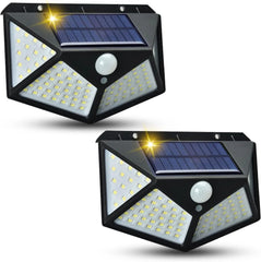 Waterproof Outdoor Motion Sensor Infrared Wall Lamp | 100 LED Solar-Powered Garden Sensor Light, IP65 Water-Resistant Bright Outdoor Lighting for Garden, Patio, Yard