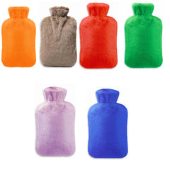Hot Water Bag with Soft Cover | Classic Rubber Hot Water Bag for Cramps, Neck, Shoulder Pain Relief | Hot & Cold Therapy Pack (Multi)
