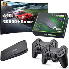 Retro Game Stick Lite | Plug & Play HDMI Console with 20,000+ Classic Games, Dual 2.4G Wireless Controllers, 64GB Storage | Portable Gaming System for TV