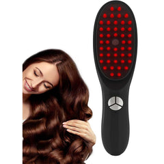 Electric Scalp Massage Comb - Rechargeable Hair Growth & Stress Relief Tool with LED Light Therapy, 3 Vibration Modes, Portable Head Massager for Relaxation & Circulation